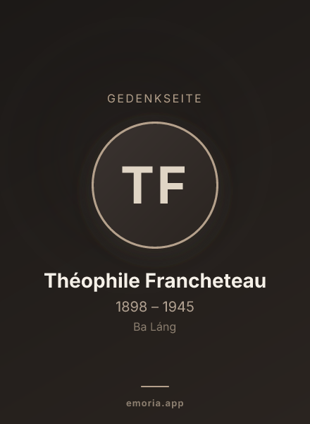 Gedenkportrait von Théophile Francheteau