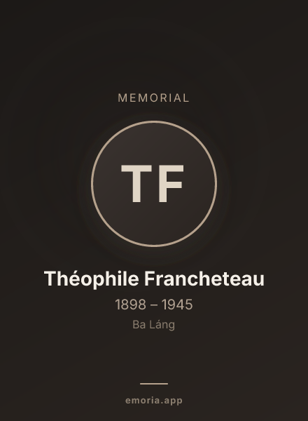 Memorial portrait of Théophile Francheteau