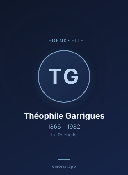 Gedenkportrait von Théophile Garrigues