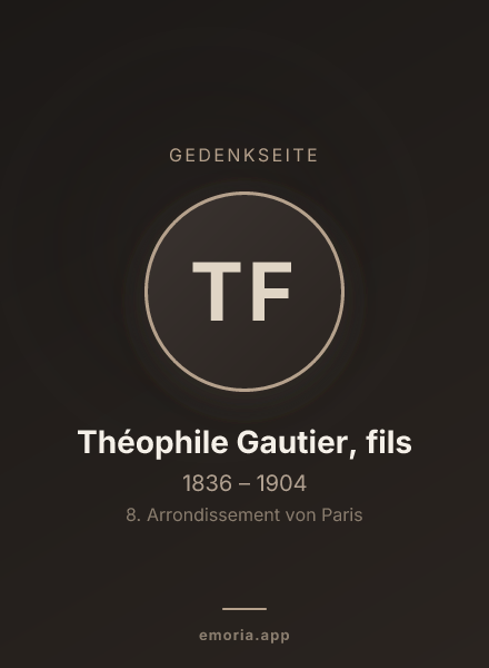 Gedenkportrait von Théophile Gautier, fils