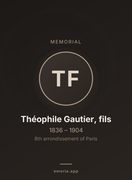 Memorial portrait of Théophile Gautier, fils