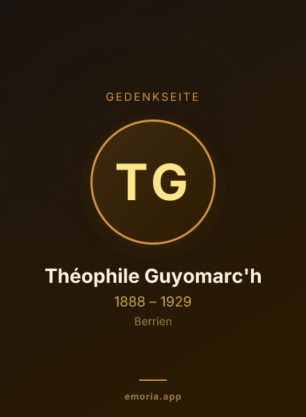 Gedenkportrait von Théophile Guyomarc'h