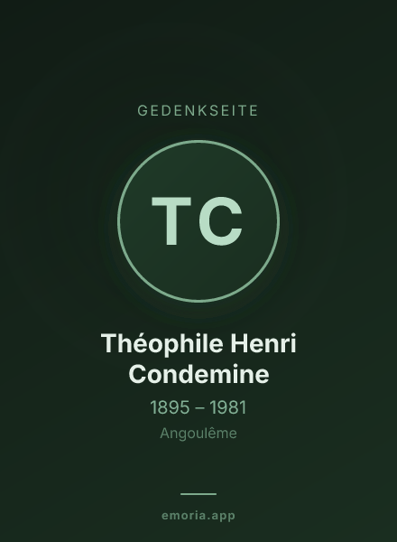 Gedenkportrait von Théophile Henri Condemine