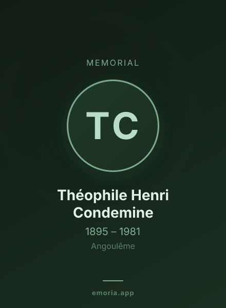 Memorial portrait of Théophile Henri Condemine