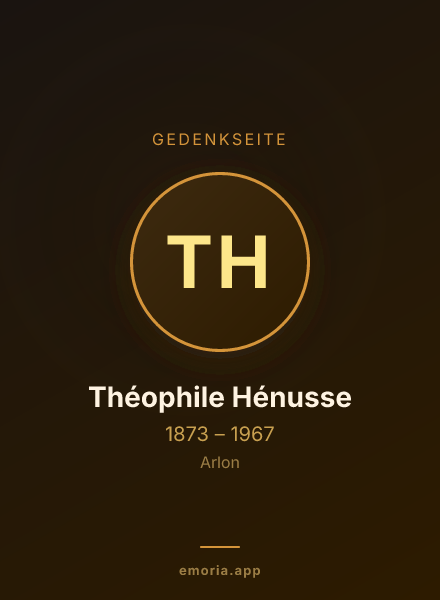 Gedenkportrait von Théophile Hénusse