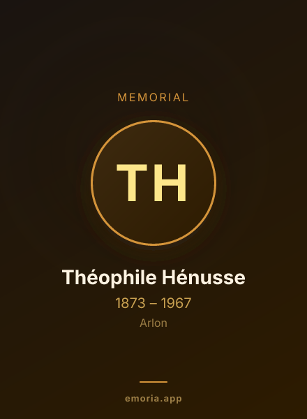 Memorial portrait of Théophile Hénusse