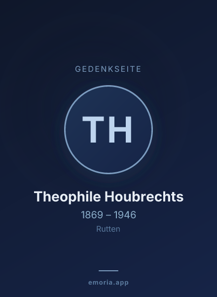 Gedenkportrait von Theophile Houbrechts