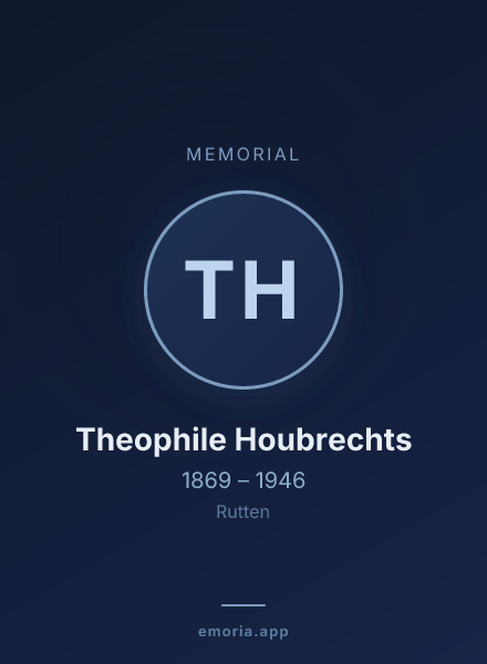 Memorial portrait of Theophile Houbrechts