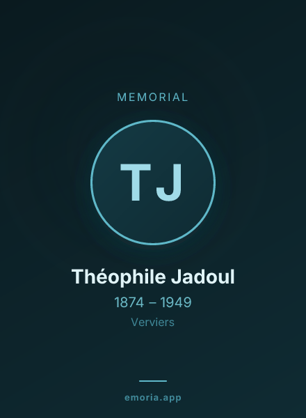 Memorial portrait of Théophile Jadoul