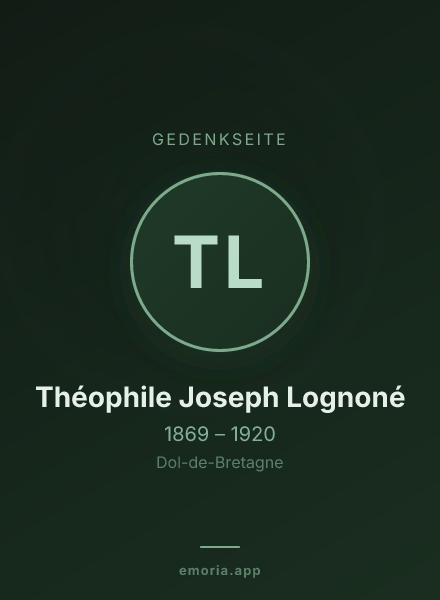 Gedenkportrait von Théophile Joseph Lognoné