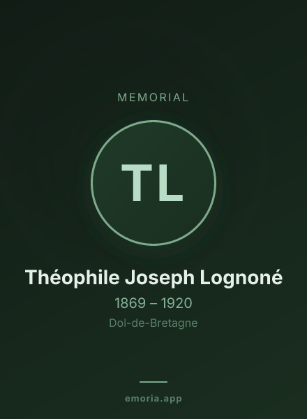 Memorial portrait of Théophile Joseph Lognoné