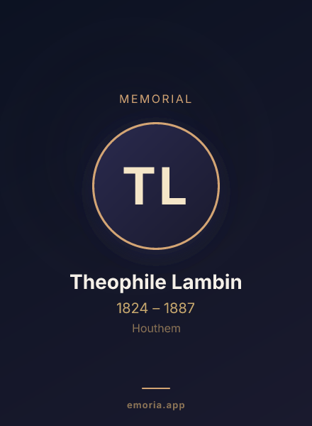 Memorial portrait of Theophile Lambin