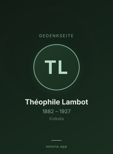 Gedenkportrait von Théophile Lambot