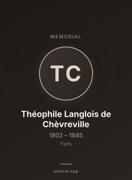 Memorial portrait of Théophile Langlois de Chèvreville