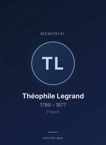 Memorial portrait of Théophile Legrand