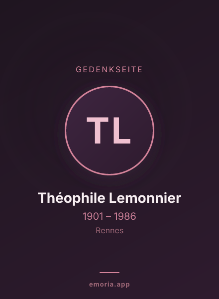 Gedenkportrait von Théophile Lemonnier