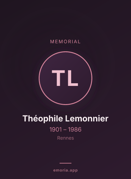 Memorial portrait of Théophile Lemonnier