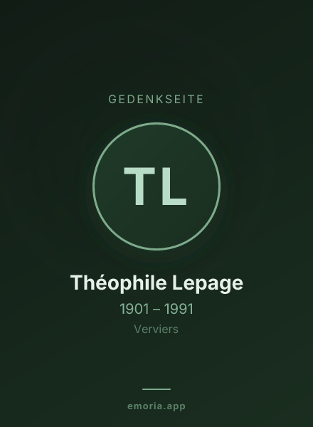 Gedenkportrait von Théophile Lepage