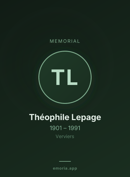 Memorial portrait of Théophile Lepage