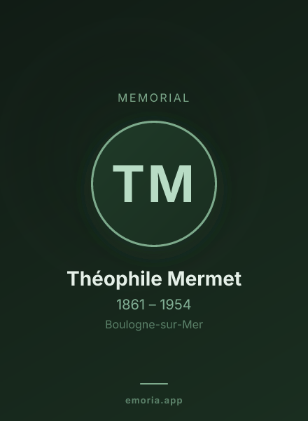 Memorial portrait of Théophile Mermet