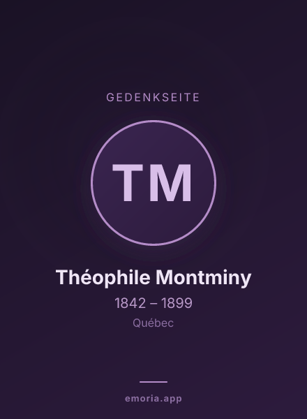 Gedenkportrait von Théophile Montminy
