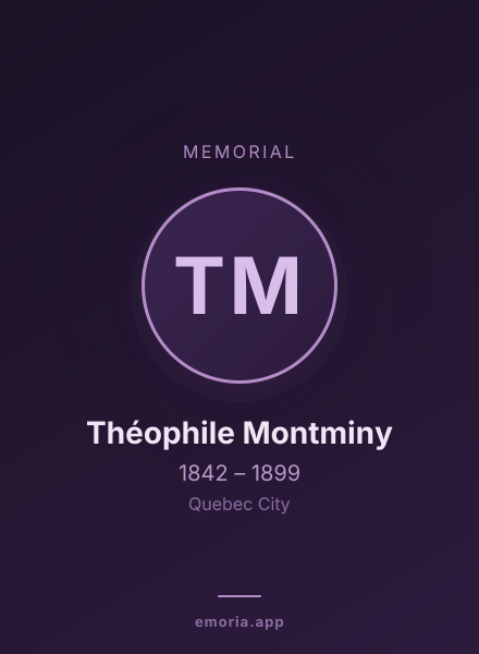 Memorial portrait of Théophile Montminy