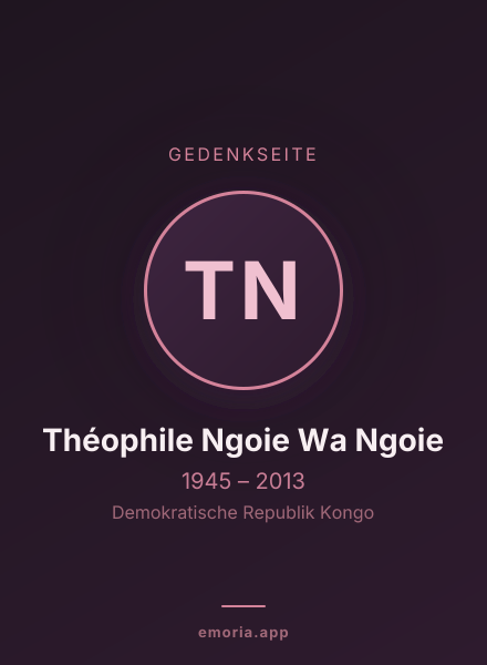 Gedenkportrait von Théophile Ngoie Wa Ngoie