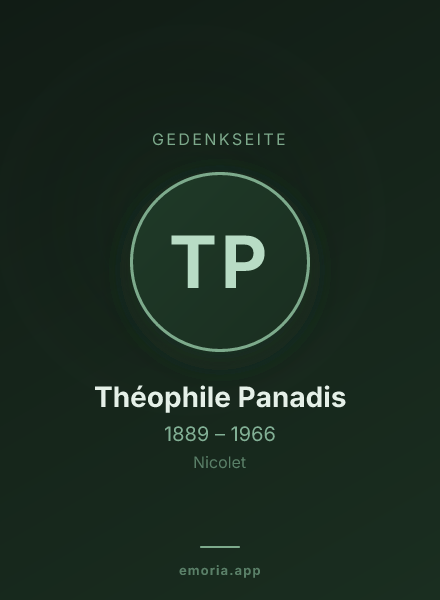 Gedenkportrait von Théophile Panadis