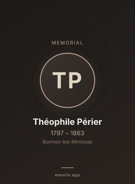 Memorial portrait of Théophile Périer