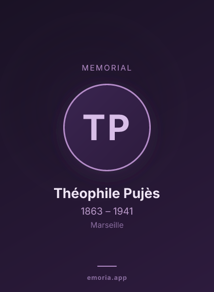 Memorial portrait of Théophile Pujès