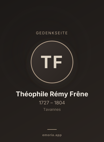 Gedenkportrait von Théophile Rémy Frêne