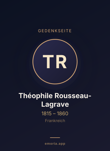 Gedenkportrait von Théophile Rousseau-Lagrave