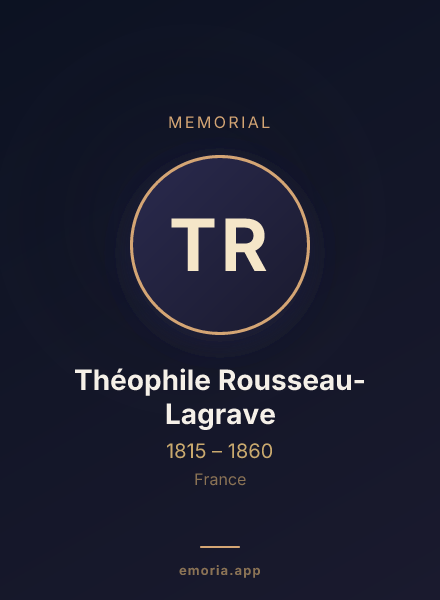 Memorial portrait of Théophile Rousseau-Lagrave