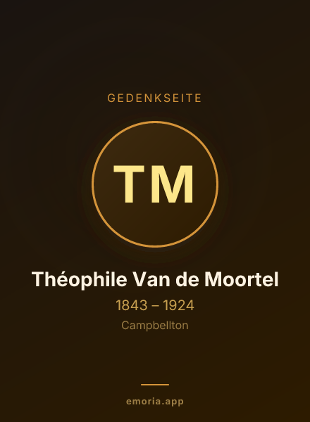 Gedenkportrait von Théophile Van de Moortel