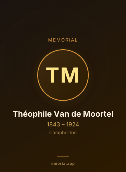 Memorial portrait of Théophile Van de Moortel