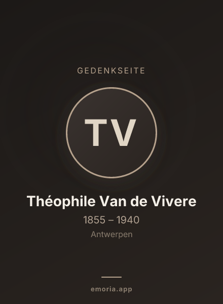 Gedenkportrait von Théophile Van de Vivere