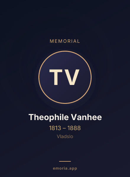 Memorial portrait of Theophile Vanhee