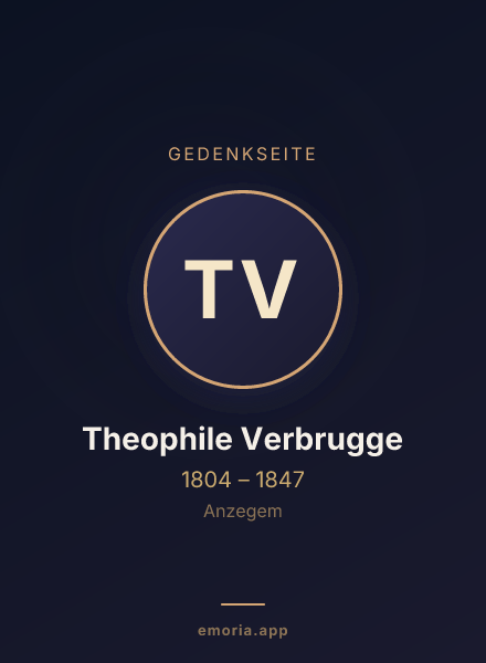 Gedenkportrait von Theophile Verbrugge