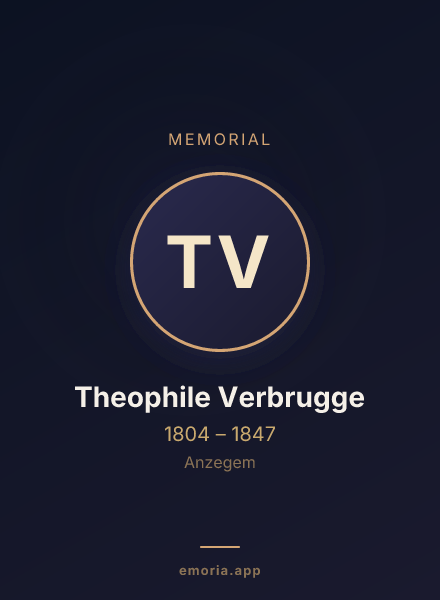 Memorial portrait of Theophile Verbrugge