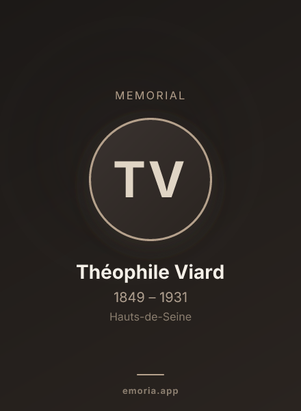 Memorial portrait of Théophile Viard
