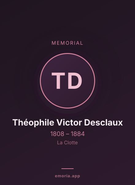 Memorial portrait of Théophile Victor Desclaux