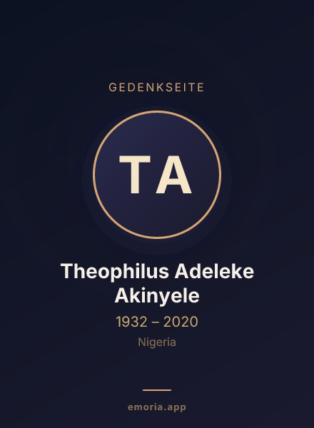 Gedenkportrait von Theophilus Adeleke Akinyele