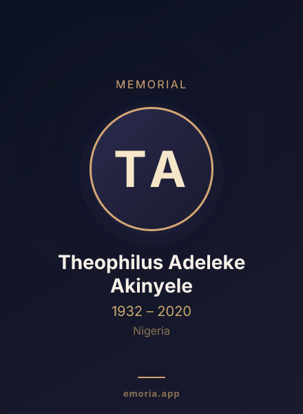 Memorial portrait of Theophilus Adeleke Akinyele