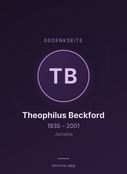 Gedenkportrait von Theophilus Beckford