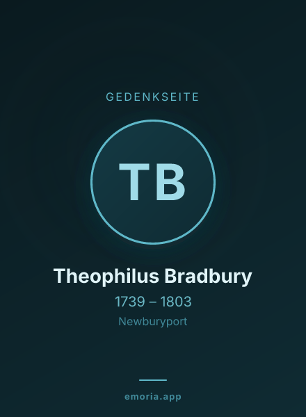 Gedenkportrait von Theophilus Bradbury