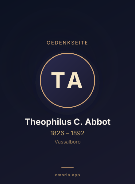 Gedenkportrait von Theophilus C. Abbot