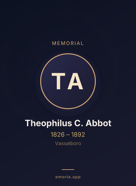 Memorial portrait of Theophilus C. Abbot