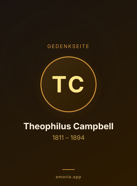 Gedenkportrait von Theophilus Campbell