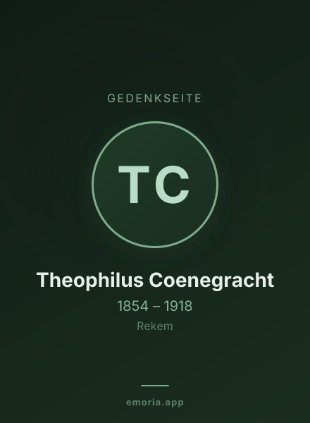Gedenkportrait von Theophilus Coenegracht
