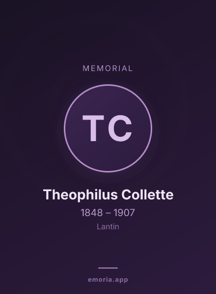 Memorial portrait of Theophilus Collette